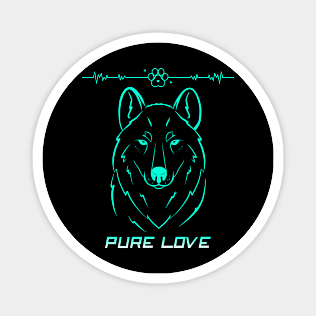 Dog lovers,dog walkers,dog friendship,pure love. Magnet by MoodsFree